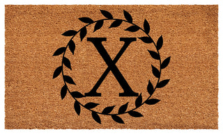 Calloway Mills Laurel Wreath Doormat, Letter X