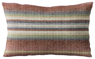 Plutus Multi-Color Lanes Stripe Luxury Throw Pillow, 22"x22"