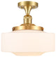 Innovations 517-1CH-SG-G691-12 1-Light Semi-Flush Mount, Satin Gold