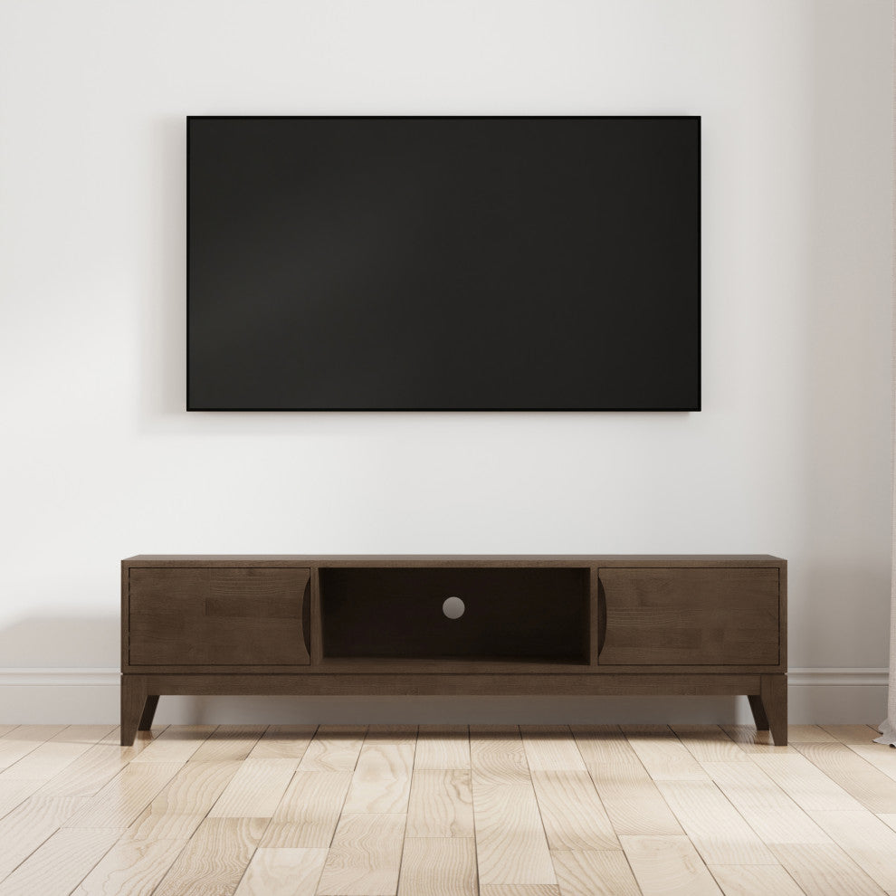 Harper SOLID HARDWOOD 72 inch Low TV Media Stand For TVs up to 80 inches