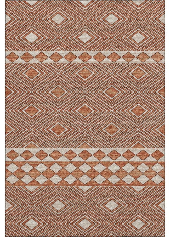 Addison Premium Washable Mayfield AMF107 Red 3' x 5' Rug