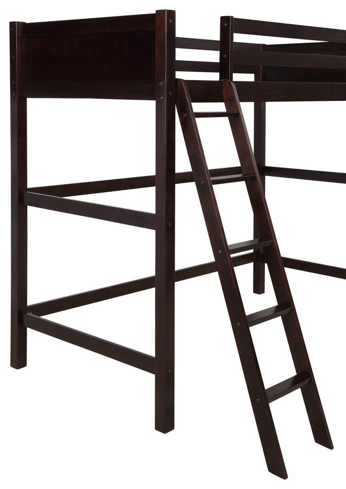 Brown Twin Size Hight Loft Bed