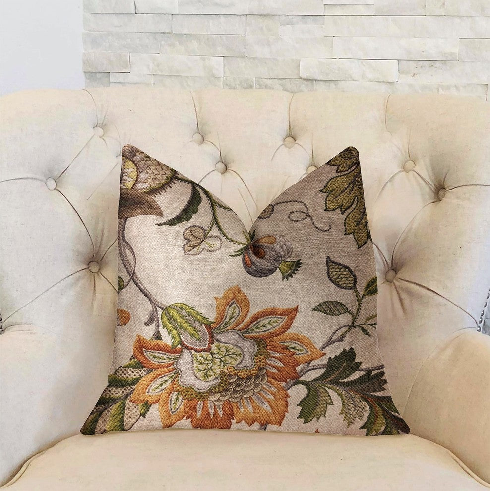 Harmony Meadows  Multicolor Luxury Throw Pillow, 20"x30" Queen