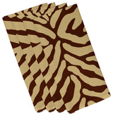 Animal Stripe, Print Napkin, Set of 4, Brown