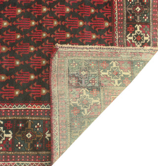 Vintage Distressed Bethzy Charcoal/Red Runner, 4'2x9'6