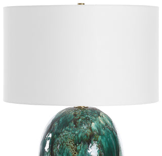 Uttermost Ceralene Green Table Lamp