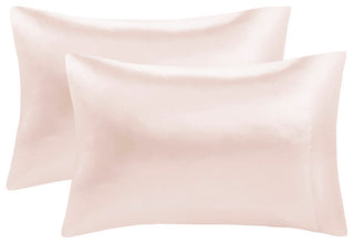 Madison Park Essentials Satin Luxury Satin 2-Piece Pillowcase Set, Blush Pink