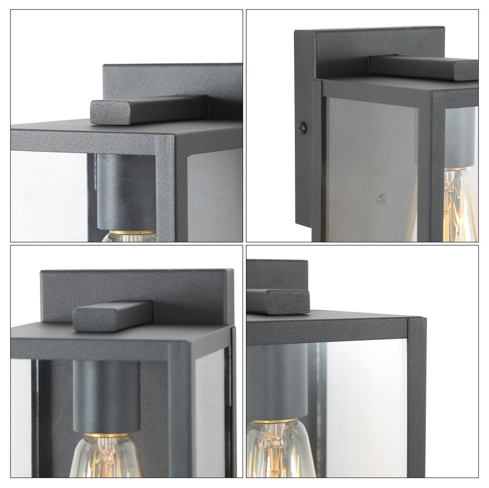 LALUZ Black Modern Classic Outdoor Wall Lamp
