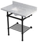 KVPB36MBSQB0 36" Console Sink with Brass Legs (8", 3 Hole)