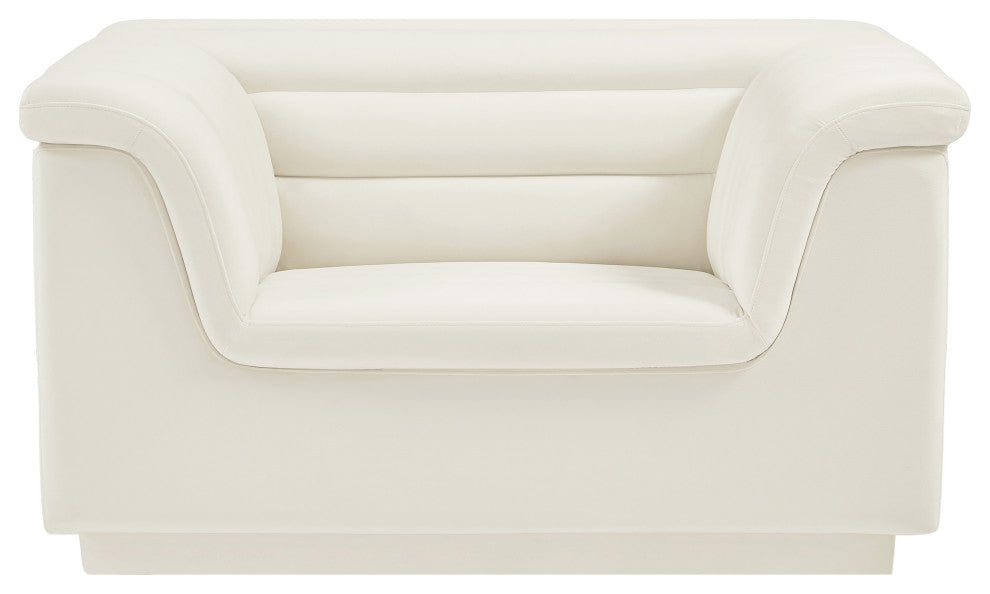 Cascade Upholstered Set, Cream, Velvet, Chair