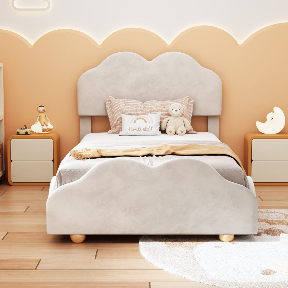 Gewnee Twin Size Upholstered Platform Bed