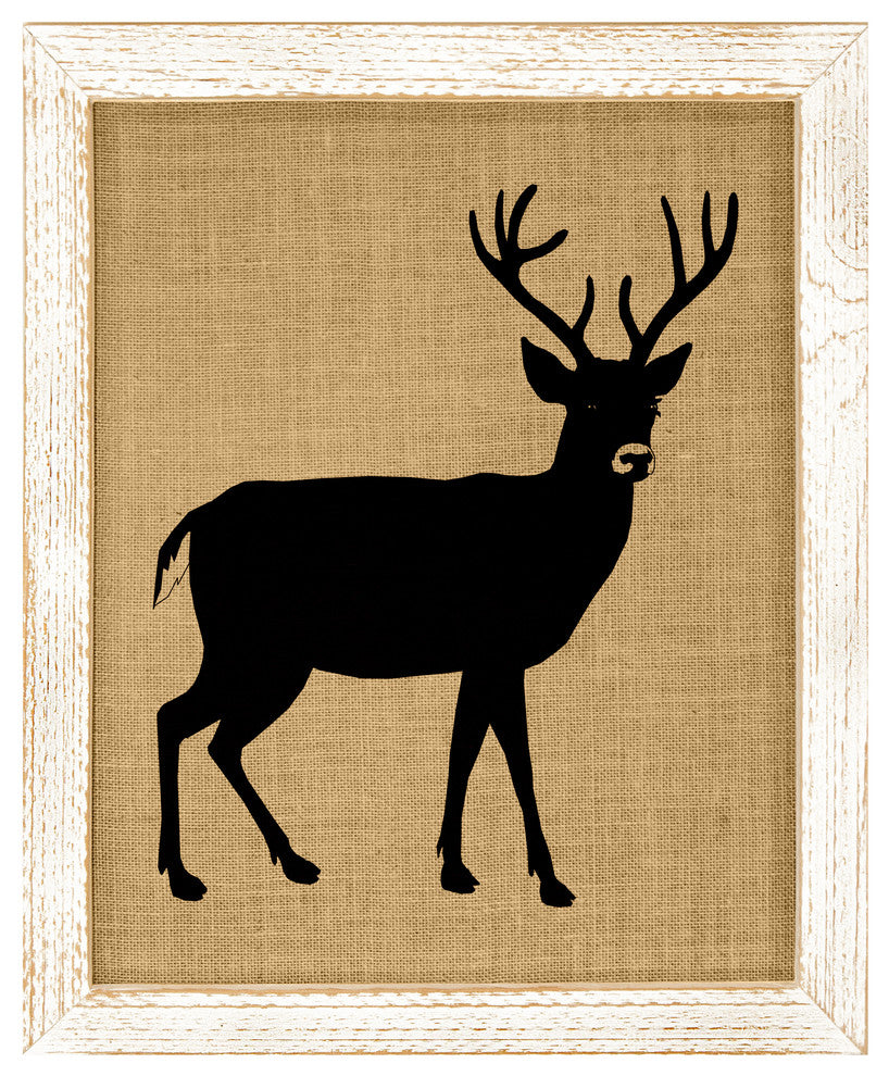 Deer Burlap Wall Art