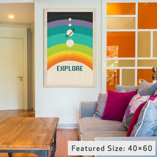 "Solar System (Colored)" by Jazzberry Blue, 40x26x1.5