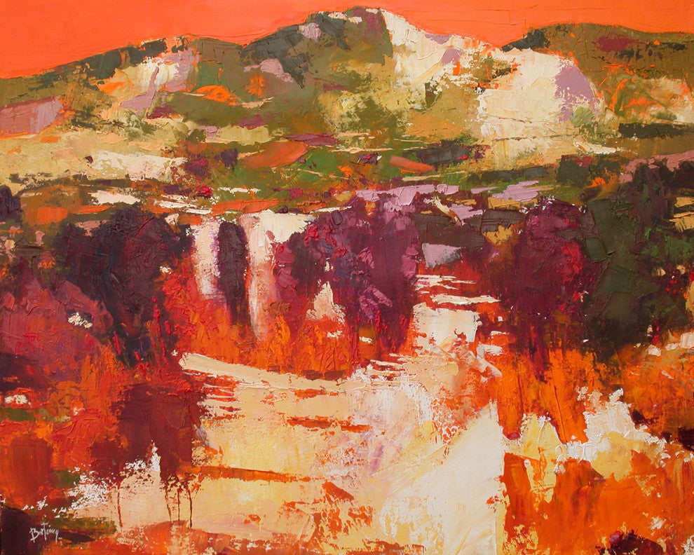 Bertaina "Provence Orange" Canvas Print, Unframed loose canvas