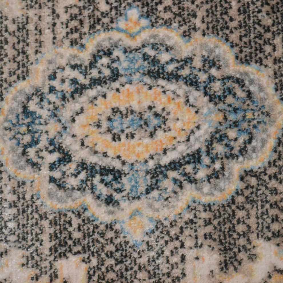 Machine Made Polyester Durable Indoor Outdoor Washable Oriental Pattern Footmat