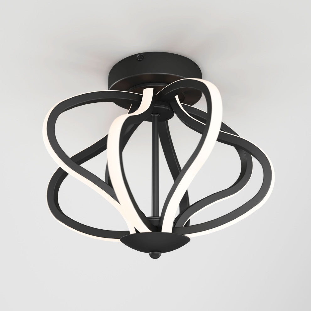 Artika Meridian Ceiling Flushmount Light, Black
