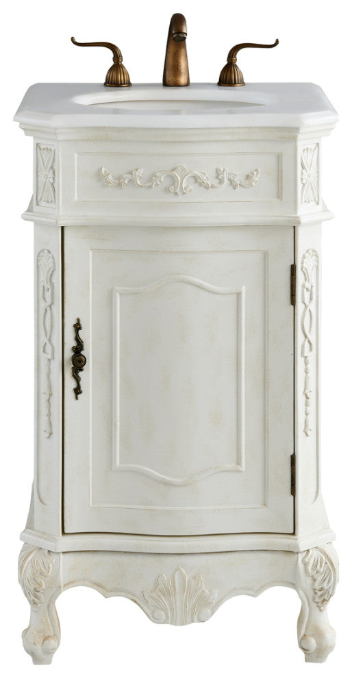42" Single Bathroom Vanity, Antique White