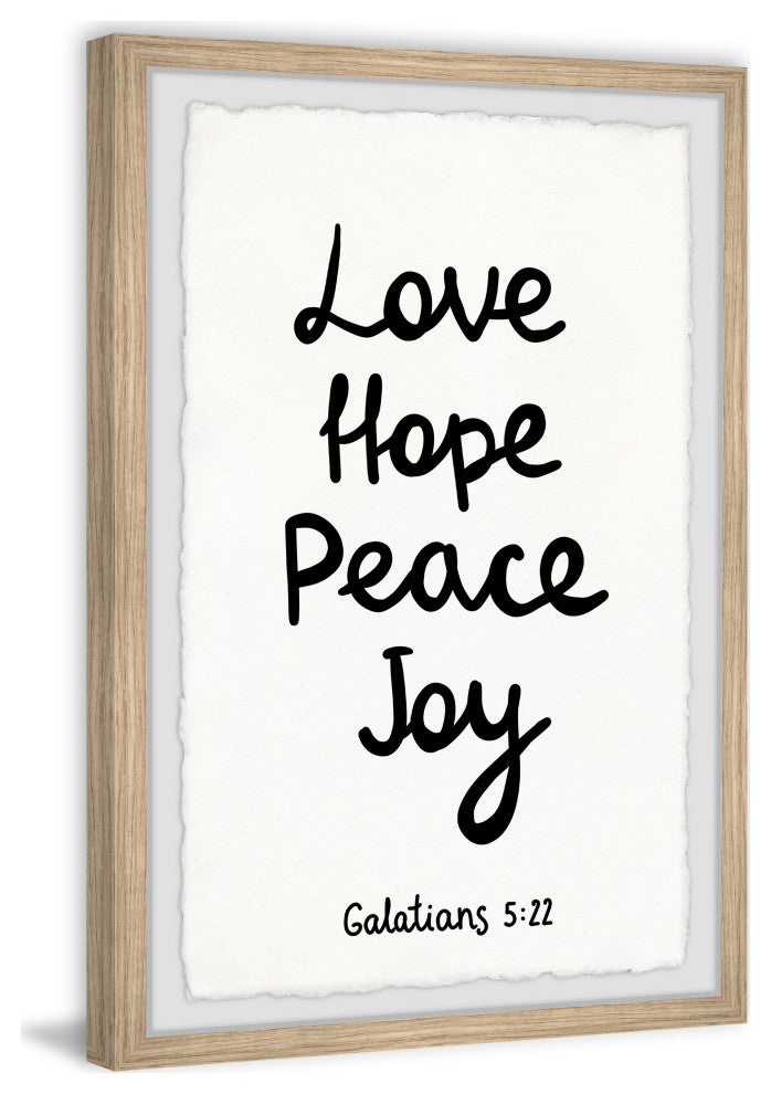 "Peace and Joy" Framed Painting Print, 16x24