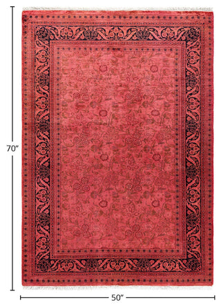 Fine Vibrance, One-of-a-Kind Hand-Knotted Area Rug Pink, 4'2"x5'10"