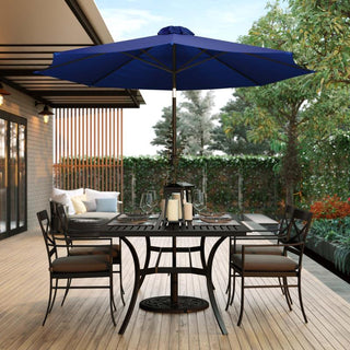 9' Round Umbrella With Crank & Tilt Function, Navy