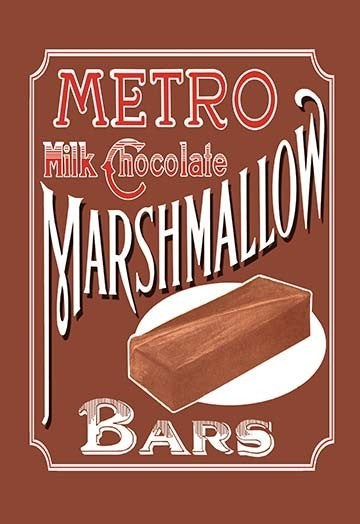 Metro Milk Chocolate Marshmallow Bars - Fine Art Giclee Print 24" x 36"