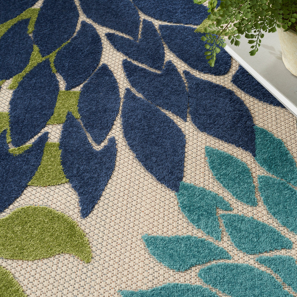 Nourison Aloha 10' x 14' Multicolor Tropical Area Rug