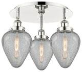 Innovations Geneseo 3 17.75" Flush Mount Polished Nickel