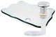 Elegante TIS-317C Clear Scalloped Glass Vessel Bathroom Sink w/ Drain Options, Chrome