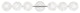 Elmont 6-Light Bath Bracket, Polished Nickel, Alabaster Shade