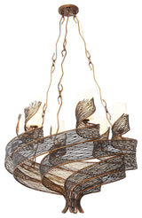 Flow 6-Lt Chandelier - Hammered Ore
