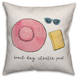 Beach Day Starter Pack  20x20 Throw Pillow