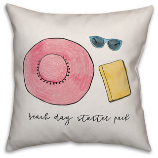 Beach Day Starter Pack  20x20 Throw Pillow