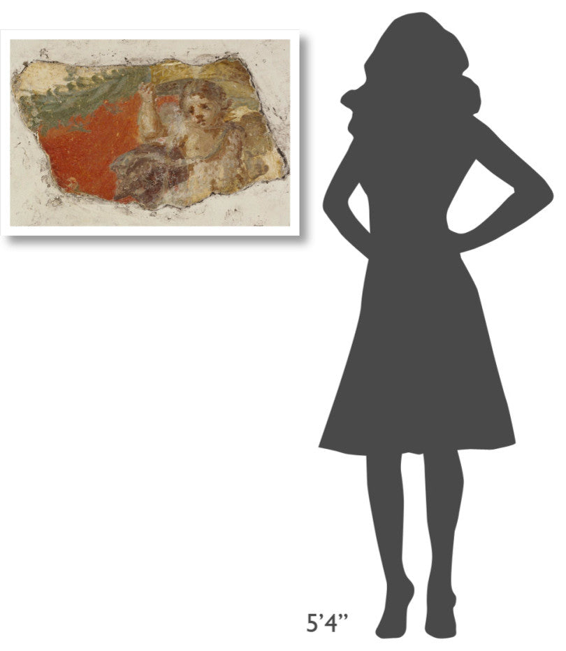 "Fresco Fragment" Paper Print 1st Century Roman Artisan, 32"x22"