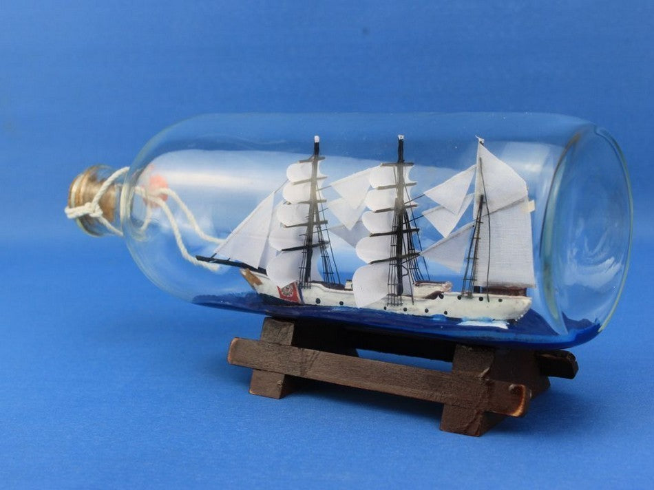 United States Coast Guard Eagle Decorative Ship In A Bottle, 9"