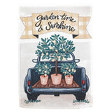 Lemon Truck, Garden Time Print Flag