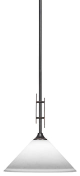 Uptowne 1-Light Mini Pendant, Dark Granite/White Muslin