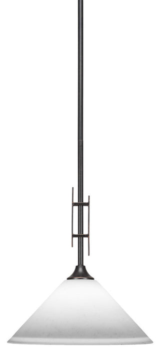 Uptowne 1-Light Mini Pendant, Dark Granite/White Muslin