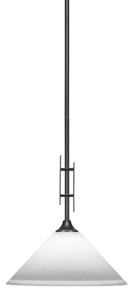 Uptowne 1-Light Mini Pendant, Dark Granite/White Muslin