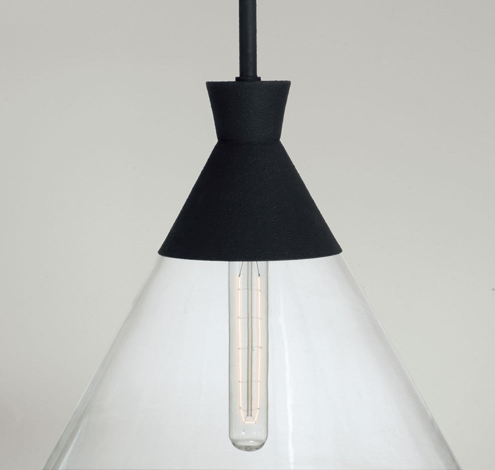 Capital Lighting Paloma 1-Light Pendant 350311XK Textured Black