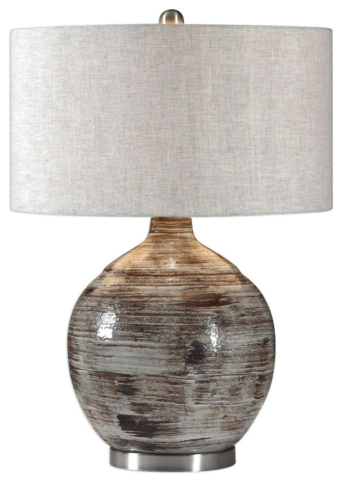 Uttermost Tamula Distressed Ivory Table Lamp