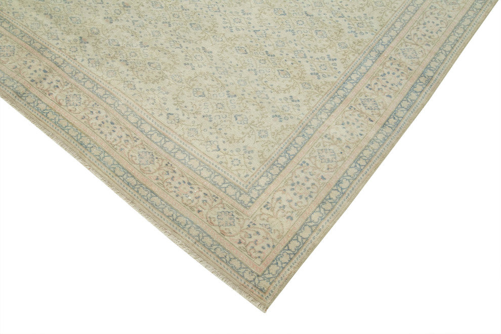 Rug N Carpet - Handwoven Oriental 6' 4'' x 9' 7'' Distressed Area Rug