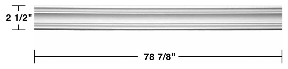 Cornice White Urethane Engelmann Design 12 Pieces Totaling 946.5" Length