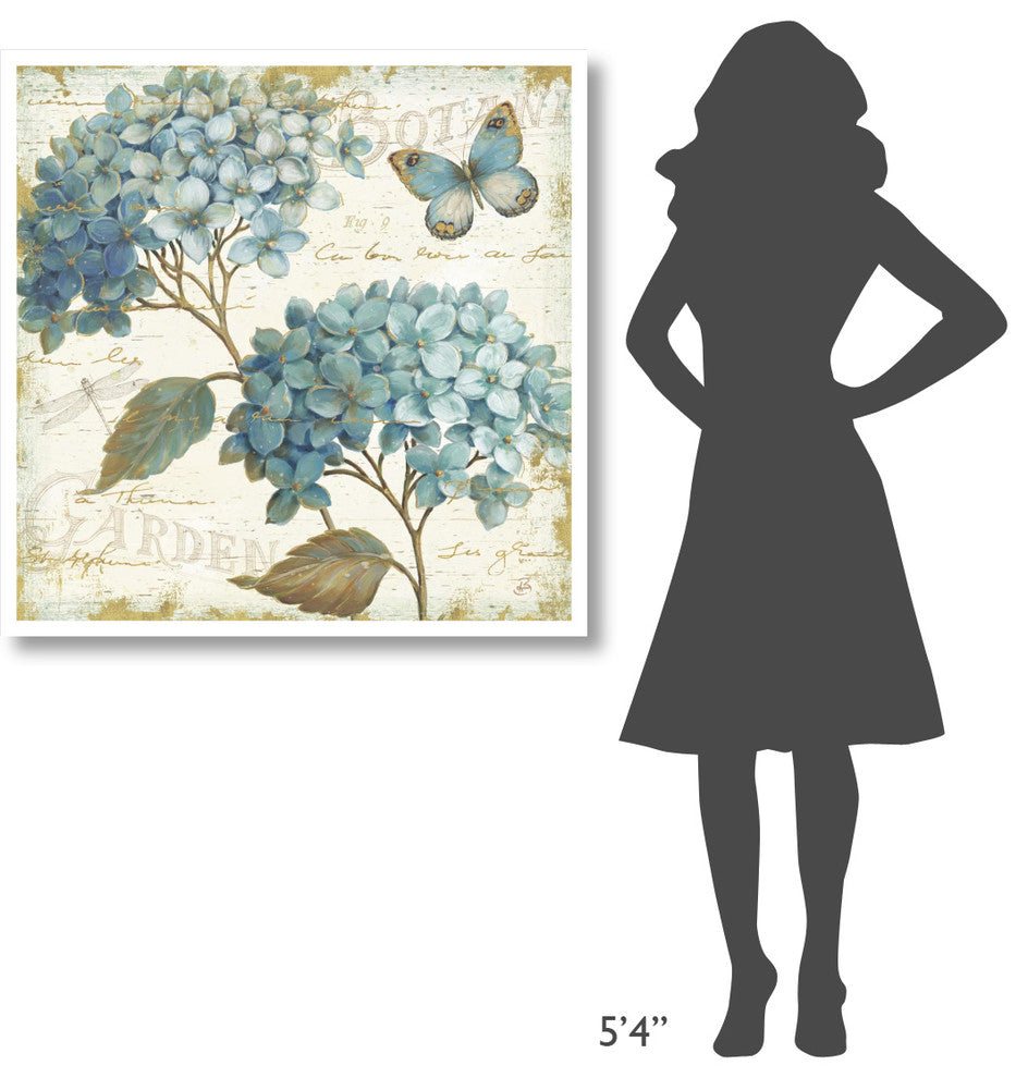 "Blue Garden V" Digital Paper Print by Daphne Brissonnet, 38"x38"