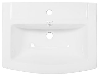Sublime Pedestal Bathroom Sink Rectangular with Single Faucet Hole