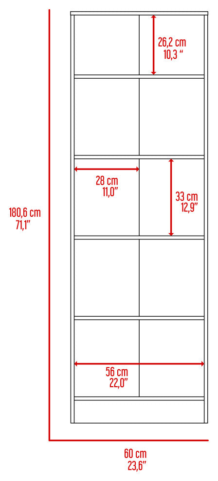 DEPOT E-SHOP Dakari-Storage Single-Door Pantry Cabinet, Carbon Espresso