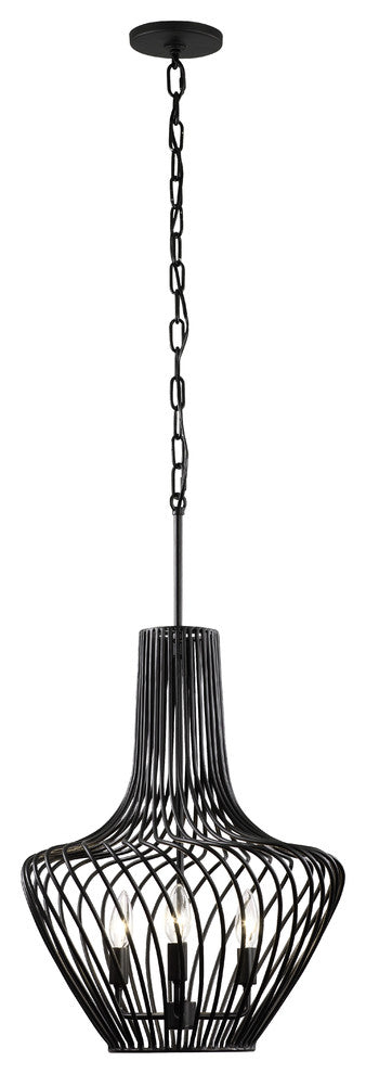 Varaluz-339P03ABL-Three Light Pendant Black