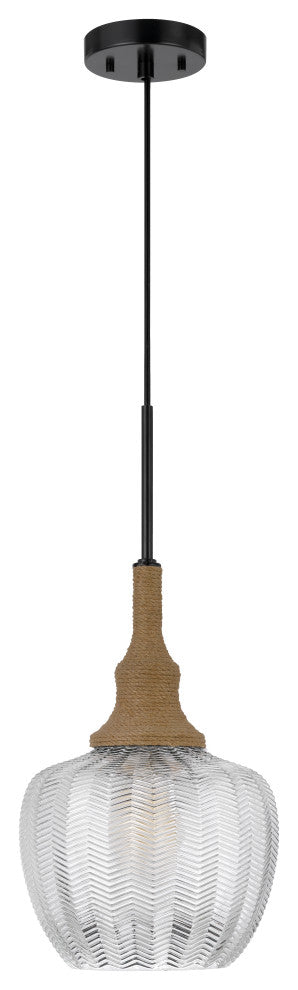 Monroe 1 Light 21" Height Clear Glass Pendant