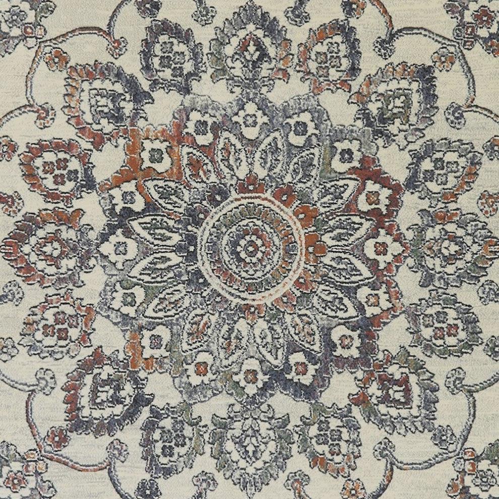 Imperial 63420-7626 Area Rug, Ivory And Multi, 5'3"x7'7"