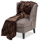 Bailey 56" x 72" Faux Fur Throw - Dark Brown