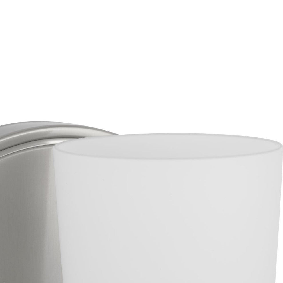 Adley Collection One-Light Brushed Nickel Etched Opal Glass Bath Vanity Light